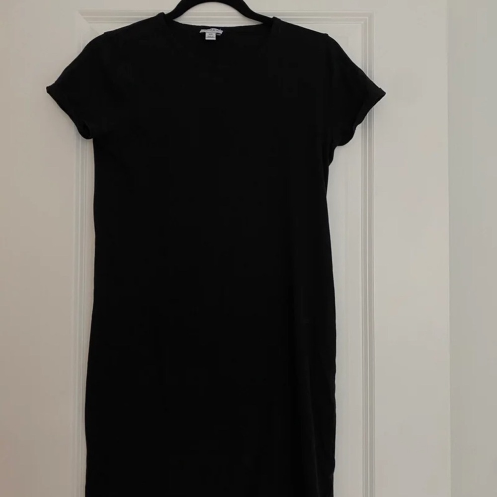 J crew women’s black basic cotton t- shirt short sleeve dress size XS 0 2